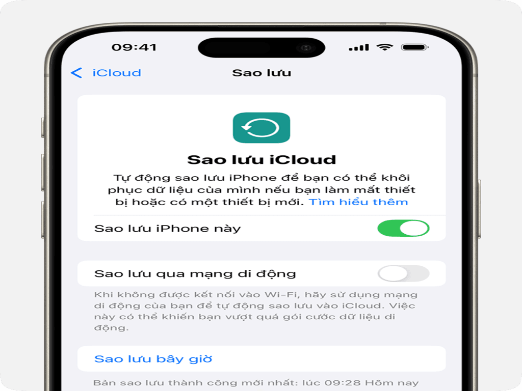 Sao lưu iCloud là gì?