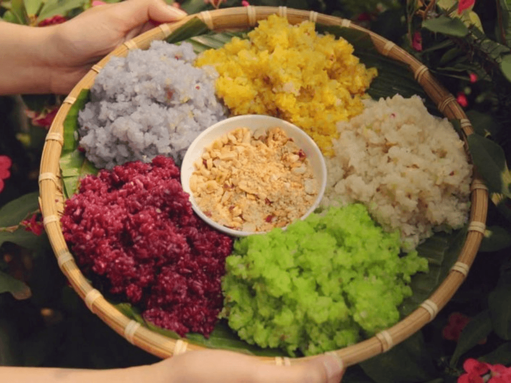 Cách làm xôi ngũ sắc mẹo ngâm gạo KHÔNG PHAI MÀU chuẩn vị núi rừng Tây Bắc