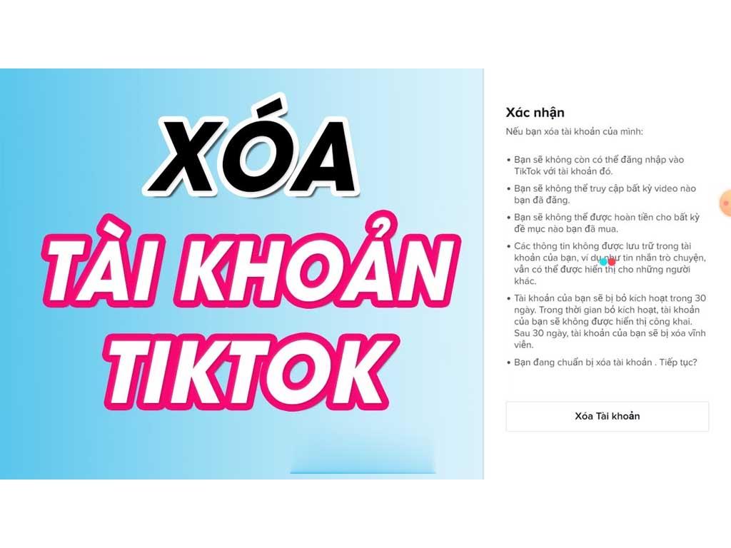 Cách xóa tài khoản TikTok "vĩnh viễn" nhanh gọn