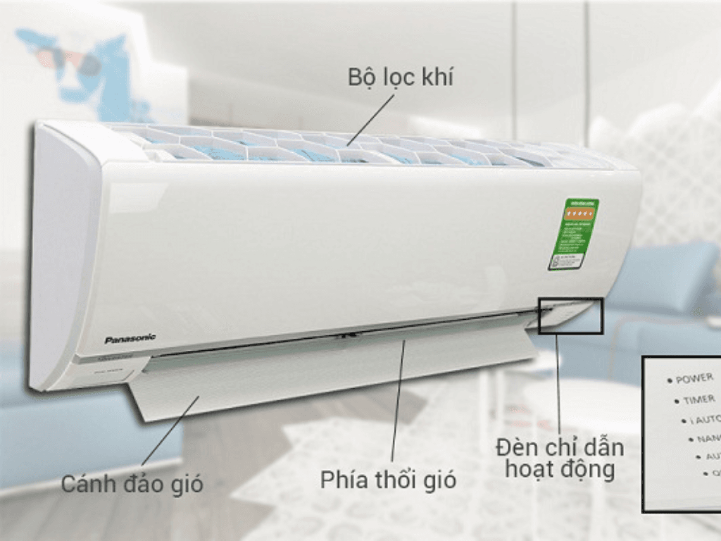 Kích thước điều hòa 12000btu Panasonic