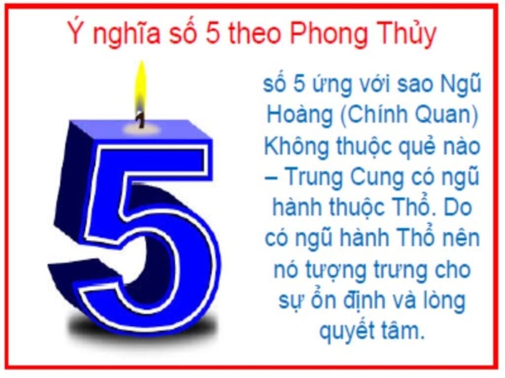 số 5 trong phong thủy