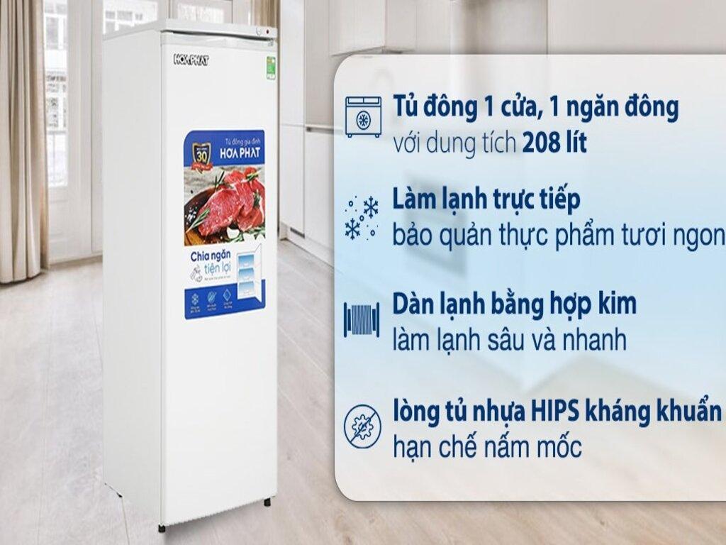 Tủ đông đứng Hòa Phát