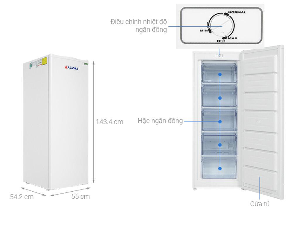 tủ đông đứng Alaska
