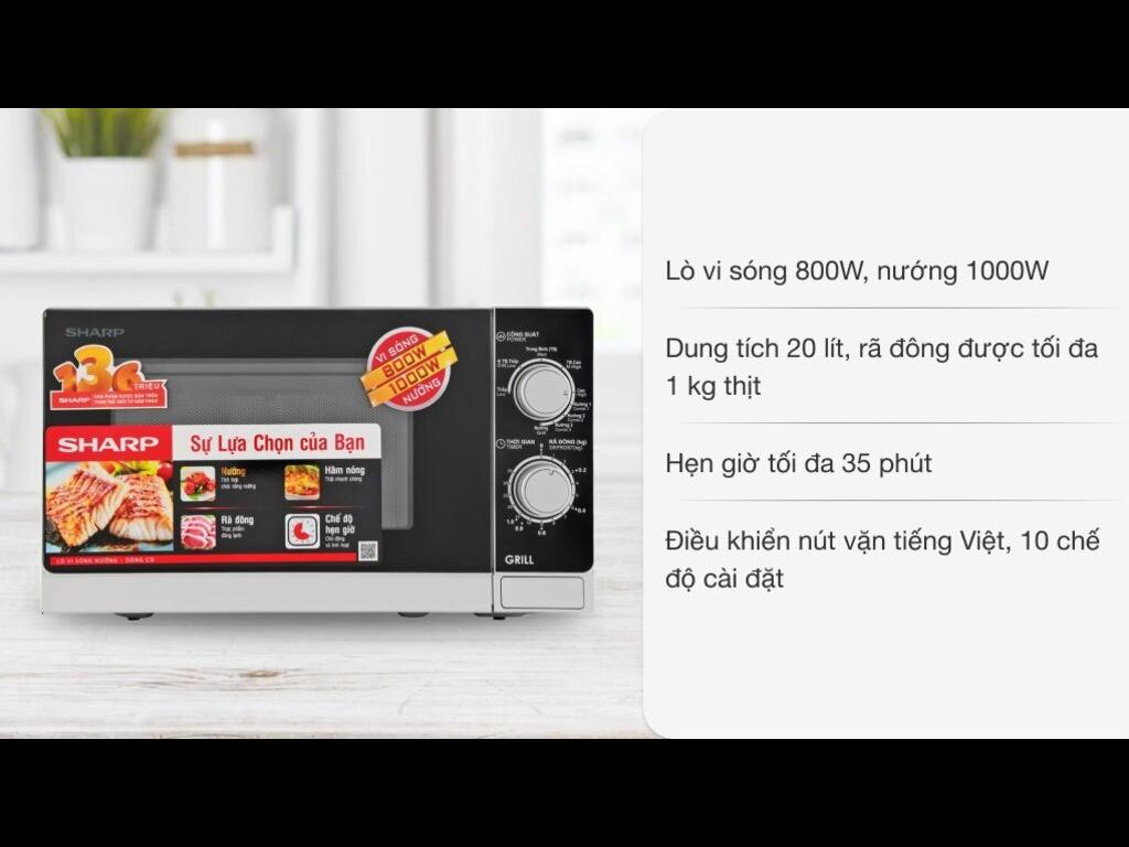 lò vi sóng Sharp 800W