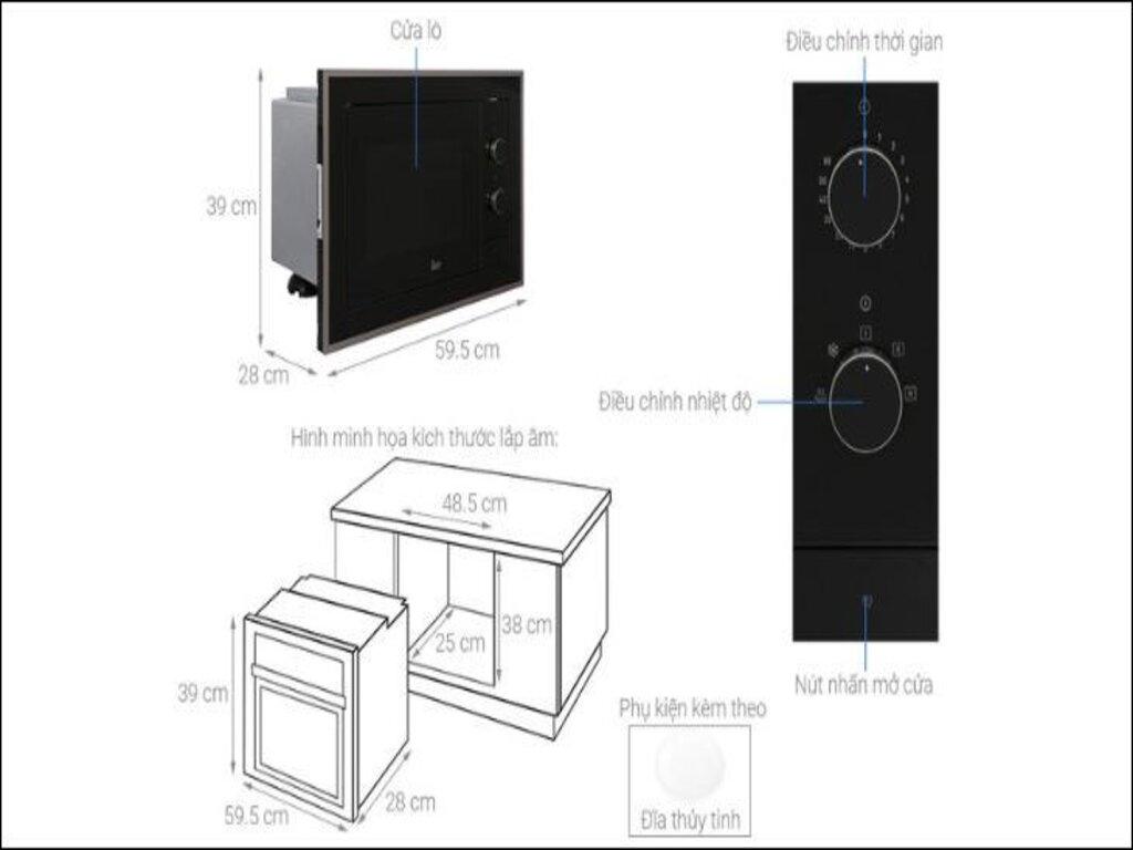 Cách chọn kích thước lò vi sóng đơn giản và phù hợp với nhu cầu gia đình