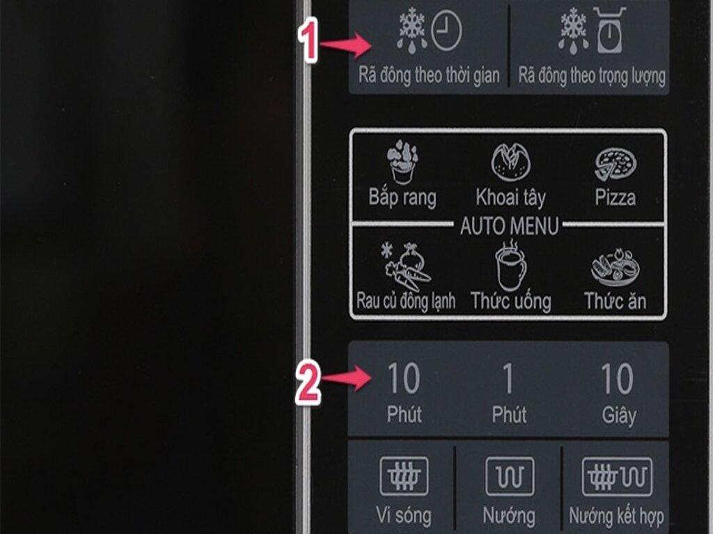 Hướng dẫn sử dụng lò vi sóng sharp: rã đông thực phẩm