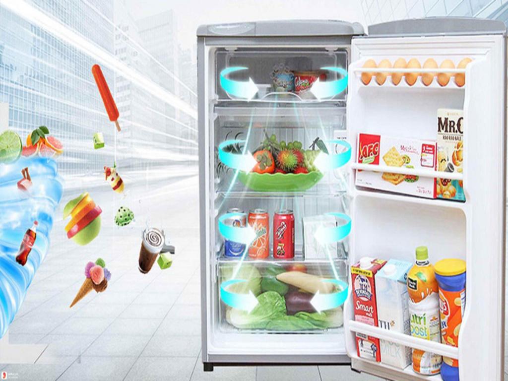 Tủ lạnh sanyo 2 ngăn bảo quản thực phẩm tiện lợi cho gia đình 3-4 người