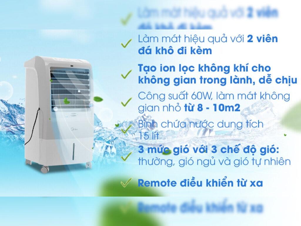 cách sử dụng quạt hơi nước Midea