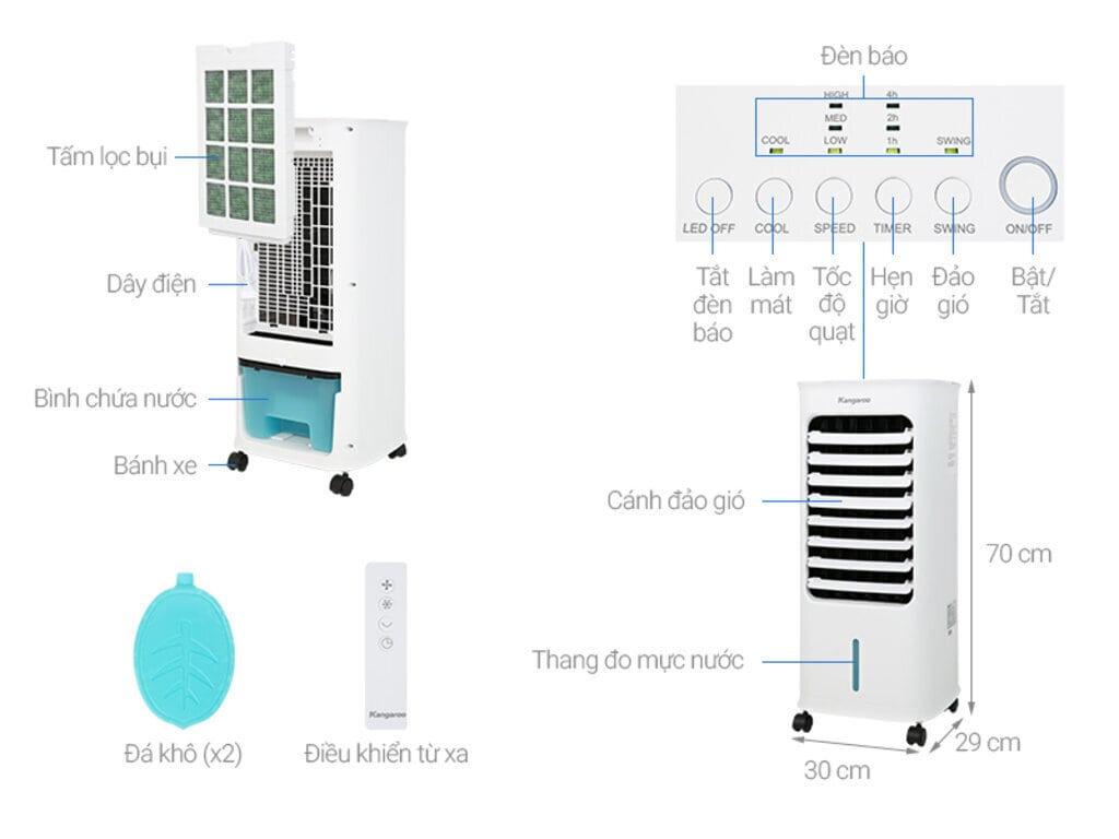 Quạt điều hòa Kangaroo KG50F61