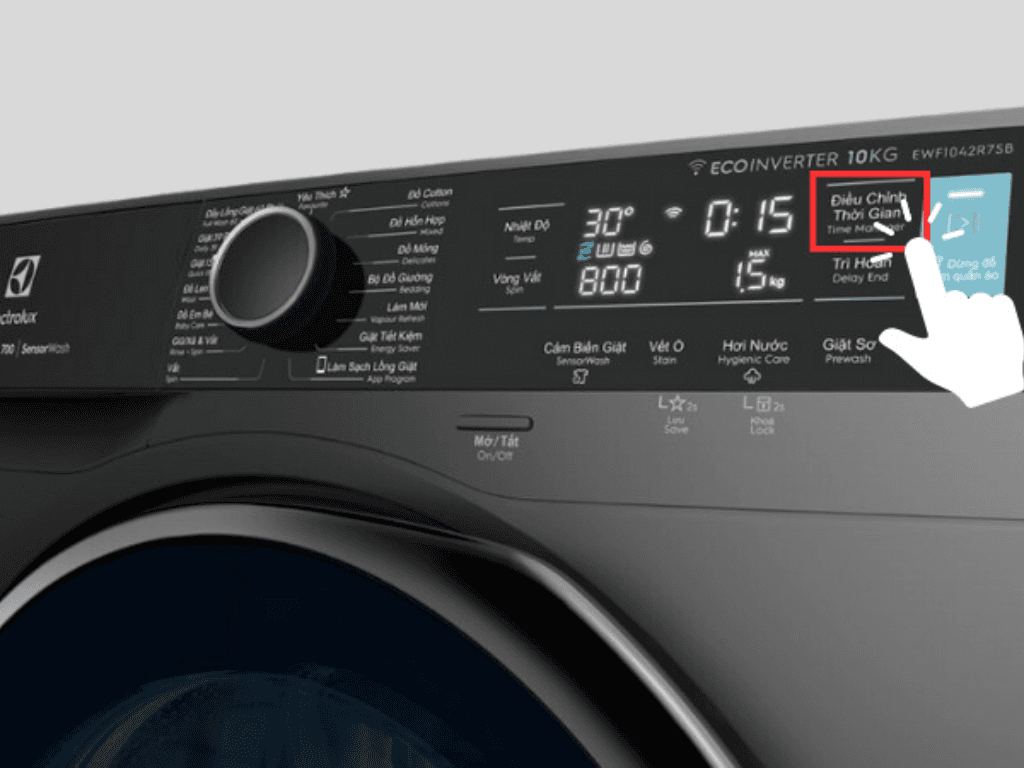 Hướng dẫn sử dụng máy giặt Electrolux Time Manager 7kg đơn giản, tiện lợi