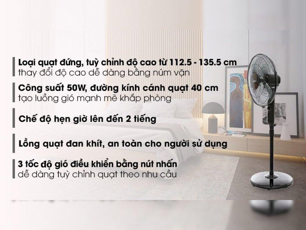 Quạt Cây Midea MFS400M0BPW 55W