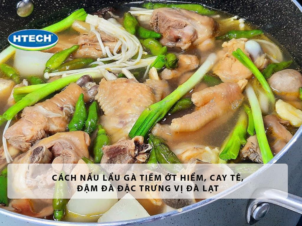 Cách nấu lẩu gà tiềm ớt hiểm, cay tê, đậm đà đặc trưng vị Đà Lạt