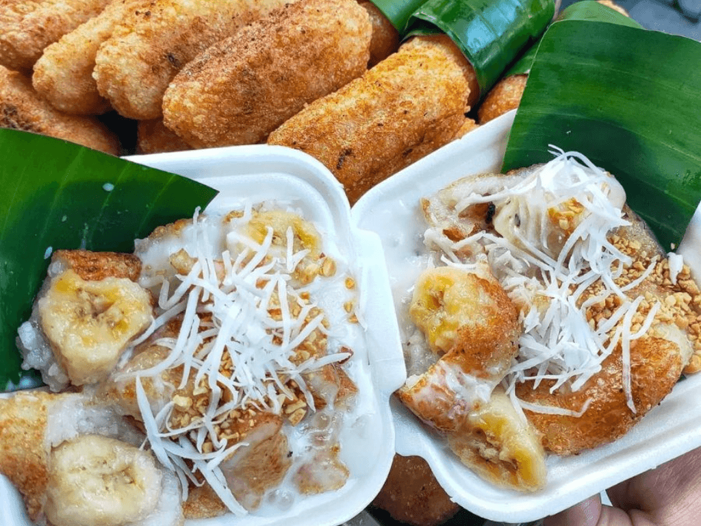 Cách làm chuối nếp nướng nước cốt dừa béo ngậy hấp dẫn cho ngày mưa lạnh