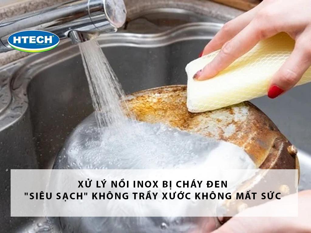 Xử lý nồi inox bị cháy đen "siêu sạch" KHÔNG trầy xước KHÔNG mất sức