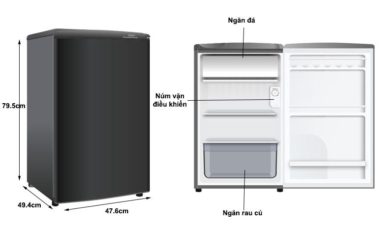 Tủ lạnh Aqua 93L AQR-D99FA(BS)-8