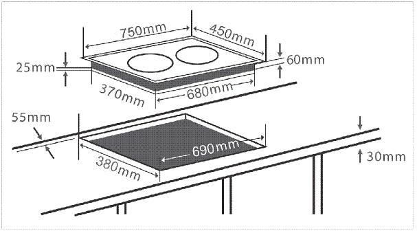 Bếp từ đôi Chefs EH-DIH888P ( Made in Germany) 4000 W-4