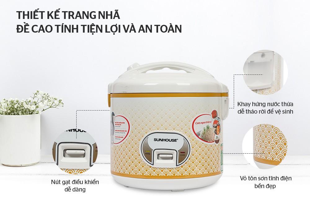 Nồi cơm điện cơ 2,8L Sunhouse SHD830-1