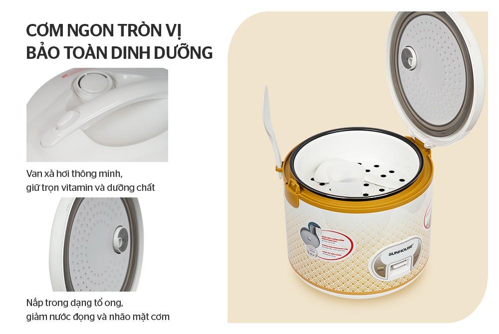 Nồi cơm điện cơ 2,8L Sunhouse SHD830-4