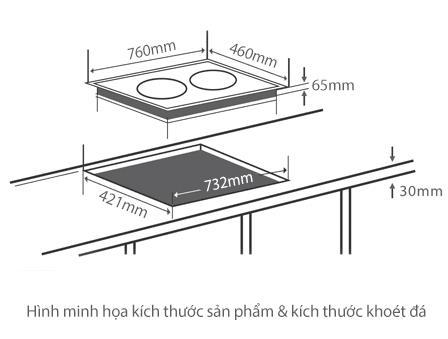 Bếp ga âm Electrolux EHG7322X-2