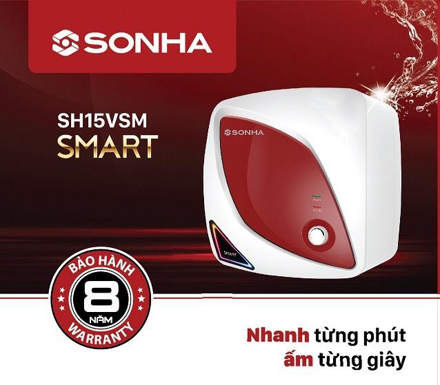 Bình nóng lạnh gián tiếp Sơn Hà 15L Smart SH15VSM-1