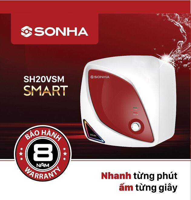 Bình nóng lạnh gián tiếp Sơn Hà 20L Smart SH20VSM-1