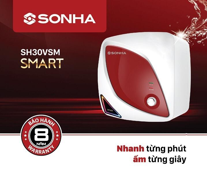 Bình nóng lạnh gián tiếp Sơn Hà 30L Smart SH30VSM-1