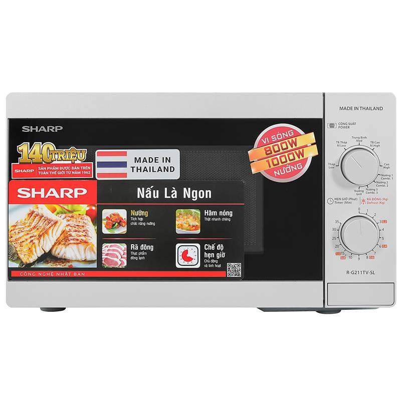 Lò vi sóng cơ có nướng 21L Sharp R-G211TV-SL