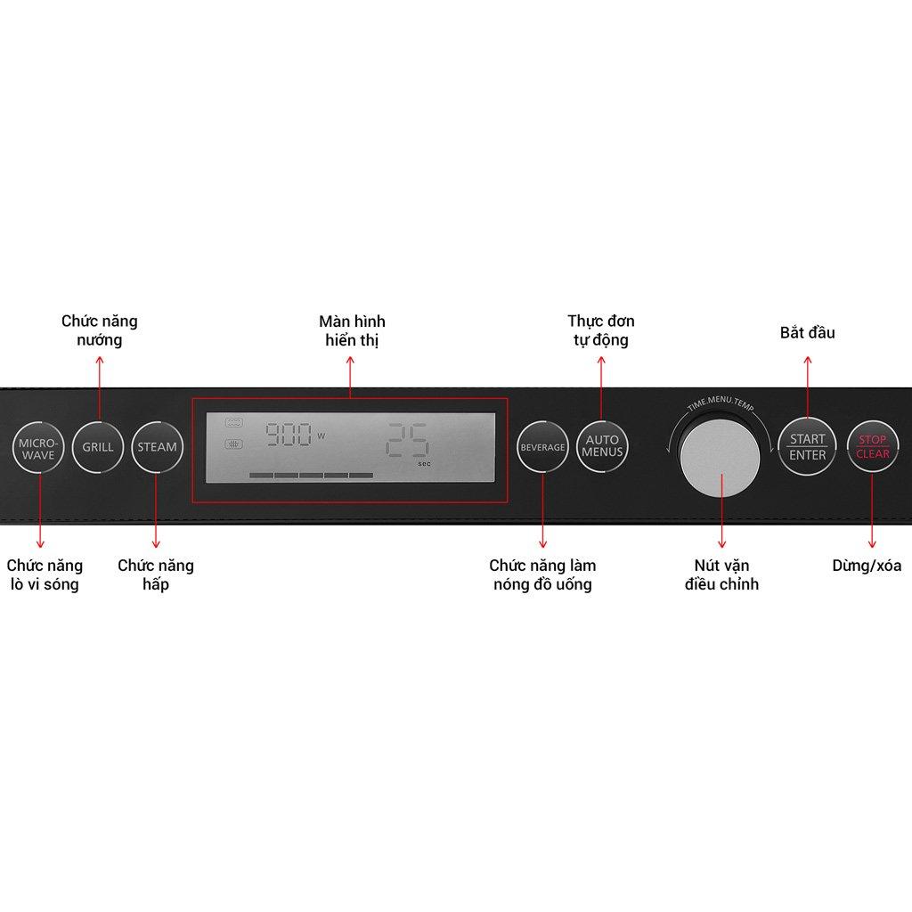 Lò vi sóng hơi nước Helso Sharp AX-1250VN(B)-1