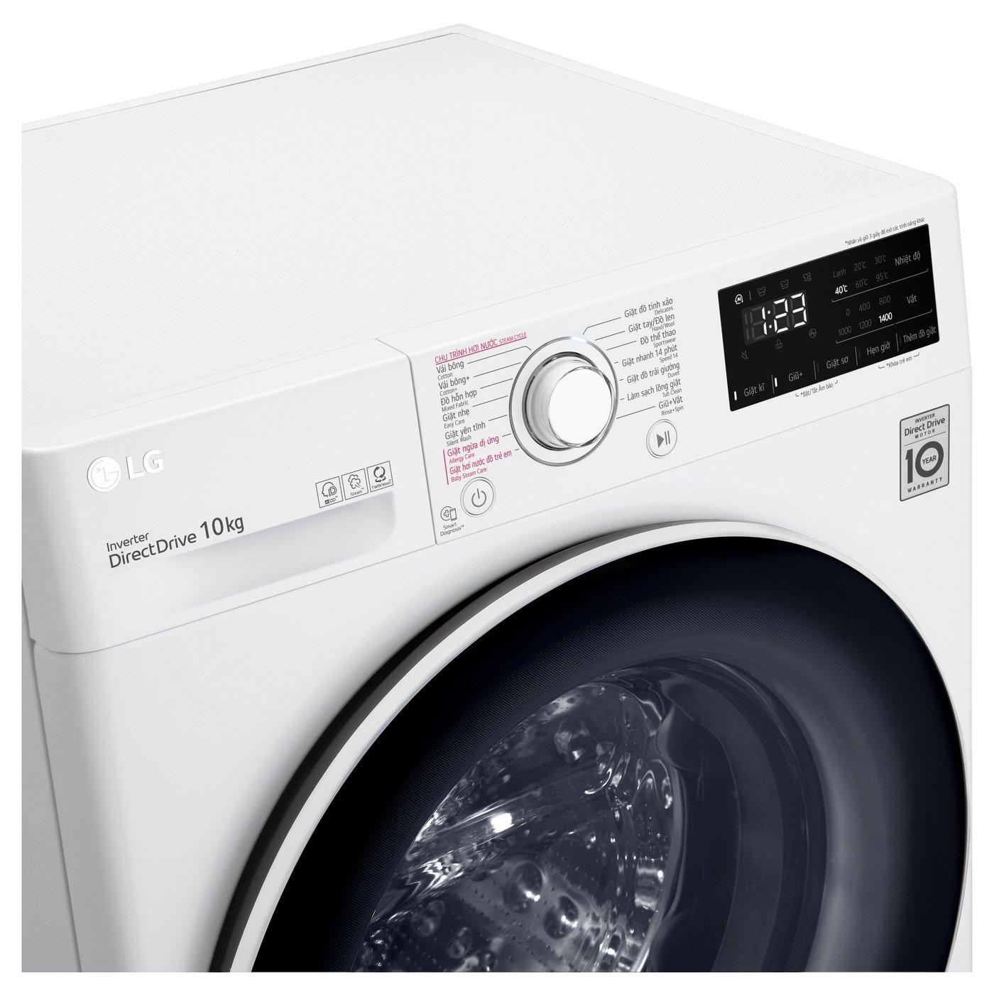 Máy giặt lồng ngang thông minh LG AI DD 10kg FV1410S5W-3