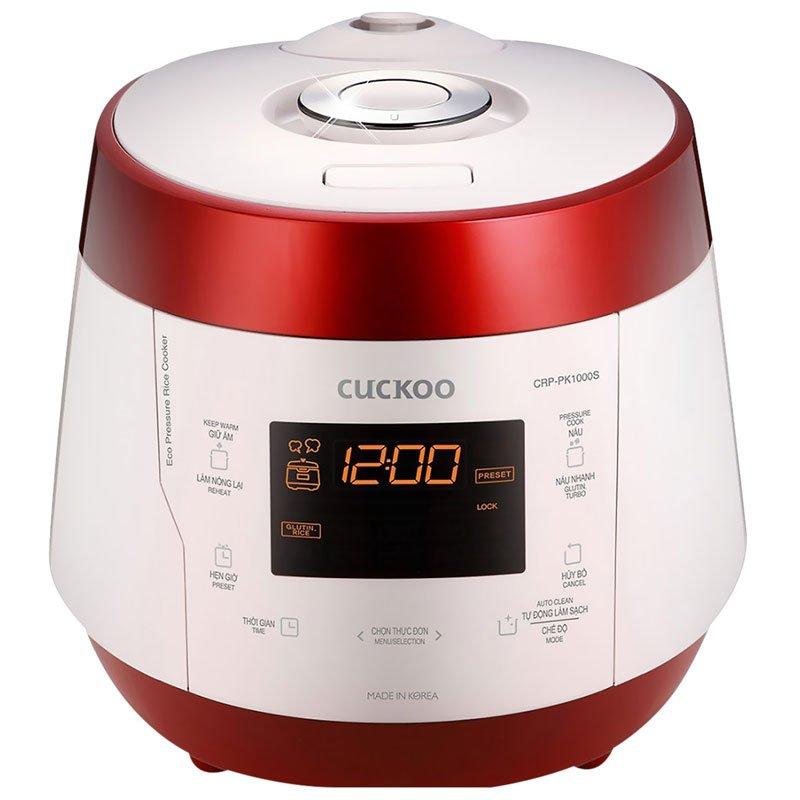 Nồi cơm áp suất điện tử 1,8L Cuckoo CRP-PK1000S đỏ trắng-Korean-0