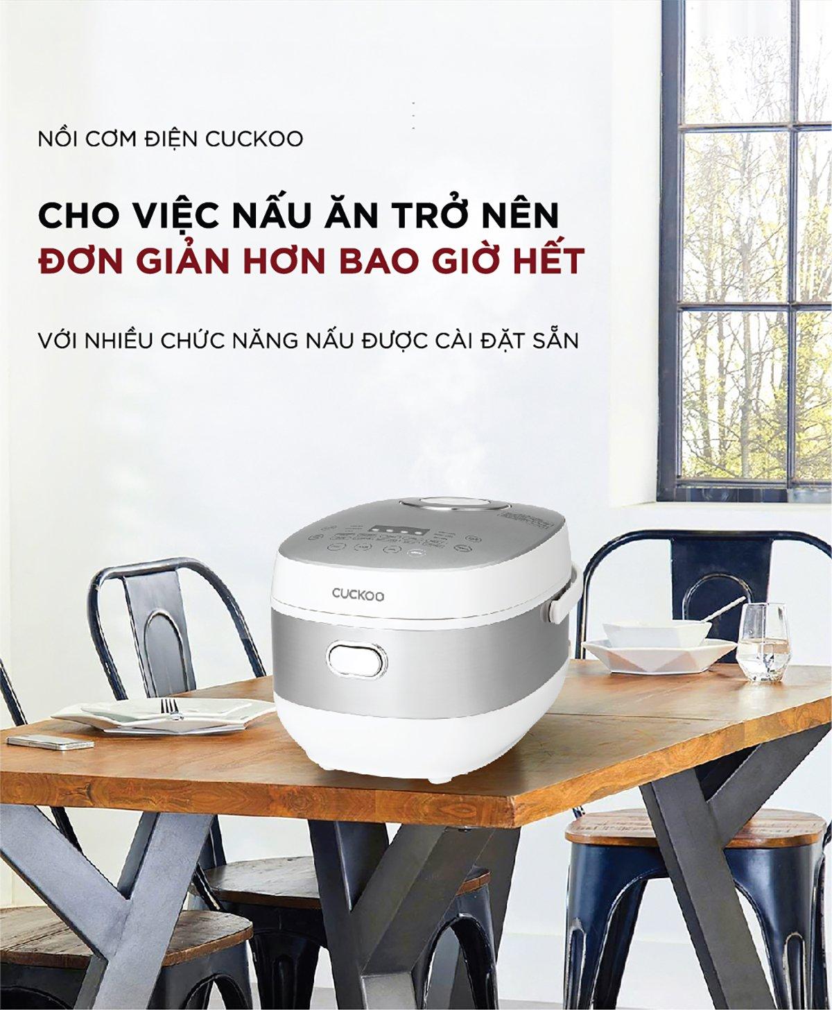 Nồi cơm điện tử 1L Cuckoo CR-0690F/SIWHCRVNCV-2