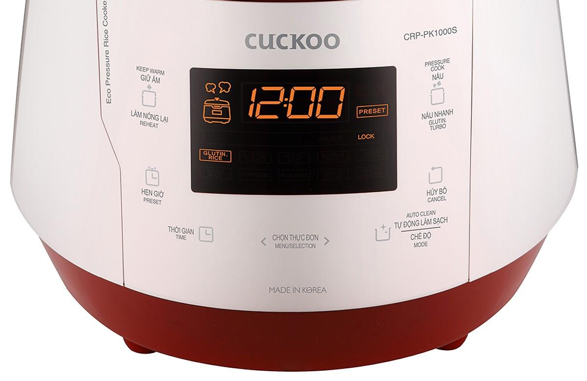 Nồi cơm áp suất điện tử 1,8L Cuckoo CRP-PK1000S đỏ trắng-Korean-1