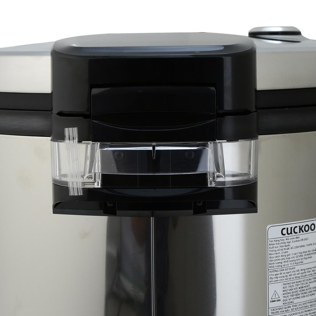 Nồi cơm điện cơ 6,3L Cuckoo CR-3521S-thân inox/3521-đen-Korean-4