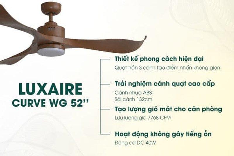 Quạt Trần Luxuryfan Luxaire  - Curve CV523-DC-LED-1