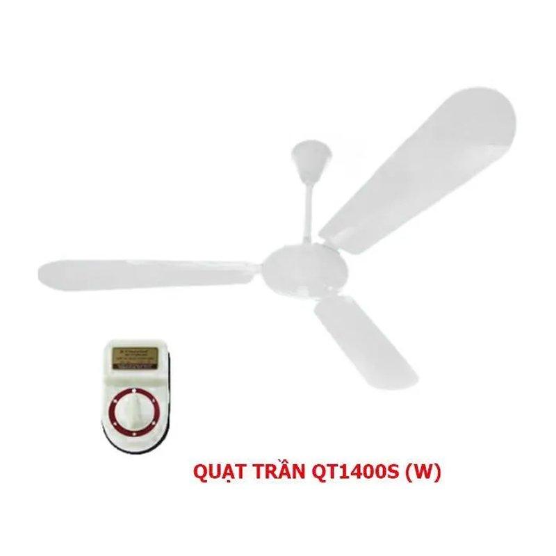 Quạt trần 3 cánh điện cơ 25cm QT1400-S-kem-0