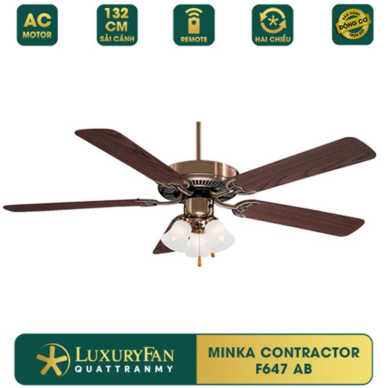 Quạt Trần Luxuryfan Minka Aire CONTRACTOR AB/DW F647-25XP-AB/DW-0