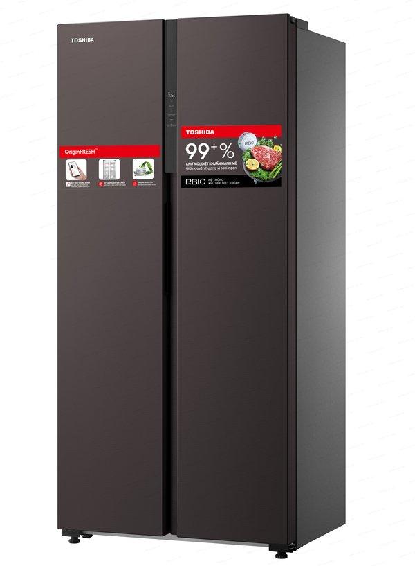 Tủ lạnh SBS Toshiba inverter 460L GR-RS600WI-PMV(37)-SG-1