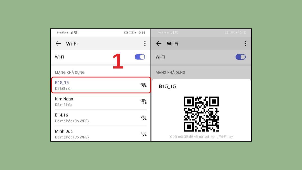 Cách xem mật khẩu Wifi trên điện thoại Android mã QR - bước 1