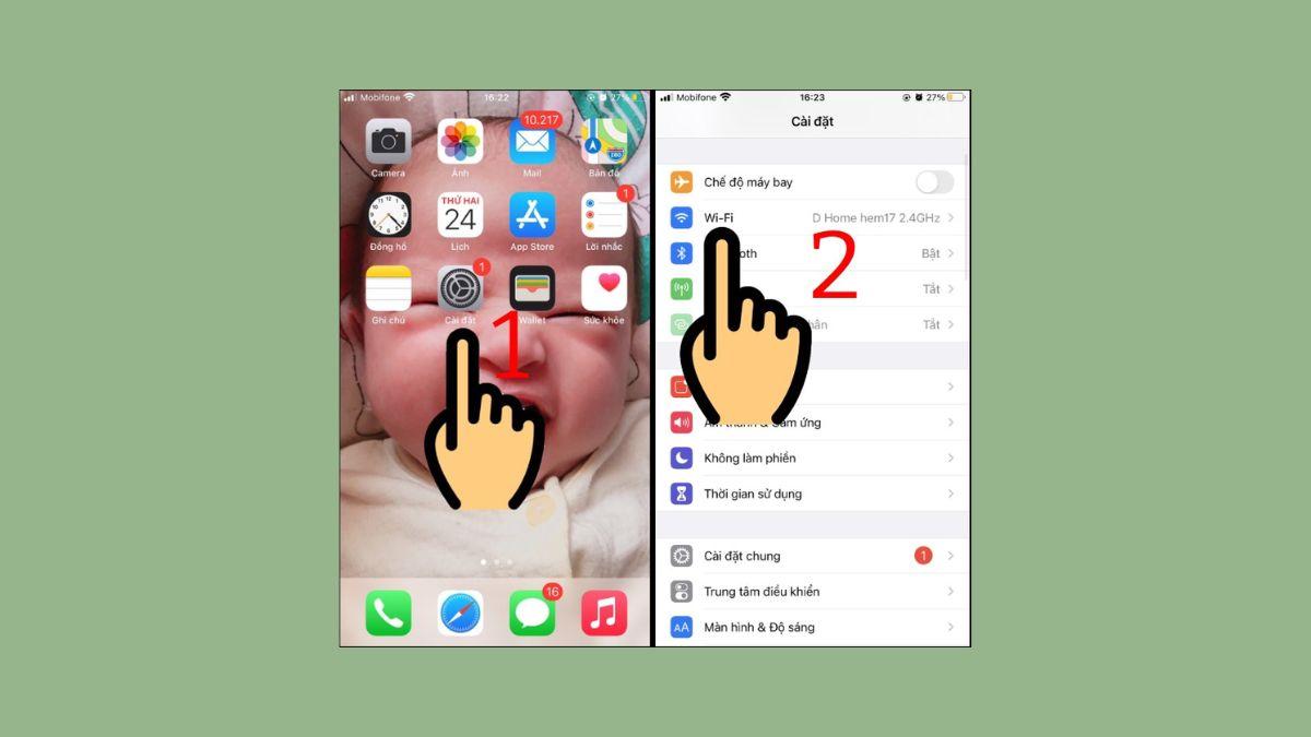 Cách xem mật khẩu Wifi trên iPhone cài đặt router - bước 1
