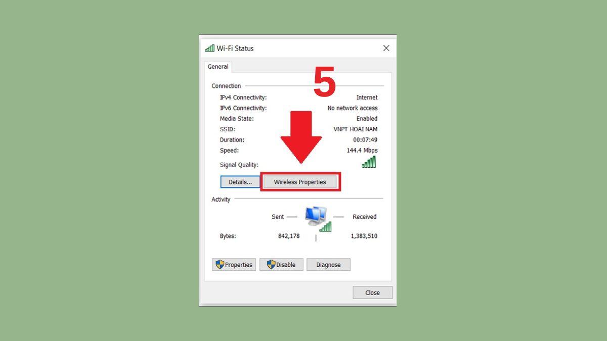 Cách xem lại mật khẩu Wifi trên máy tính Windows qua hộp thoại RUN - bước 4