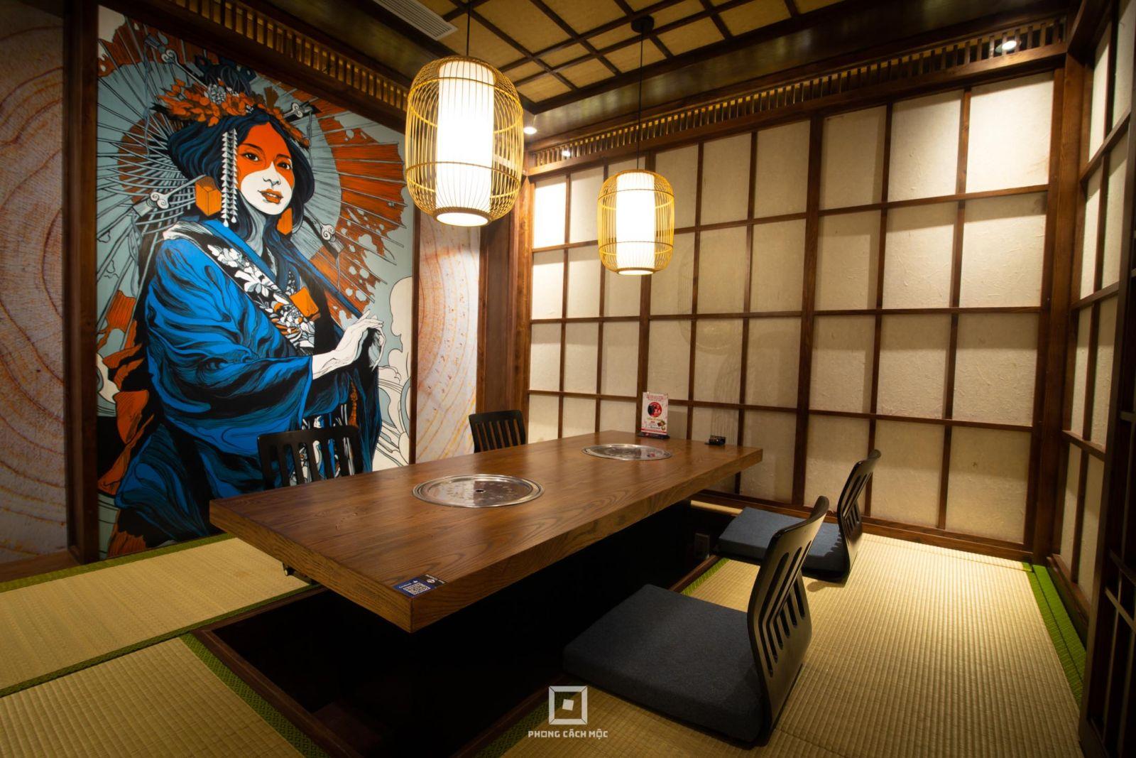 Nội thất nhà hàng Kokugyu Trần Quang Khải