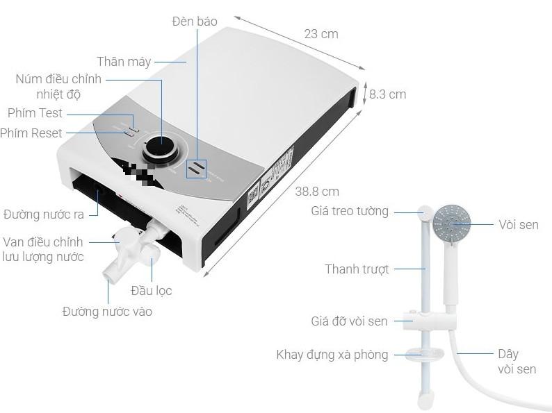 cách sử dụng máy nước nóng Electrolux trực tiếp