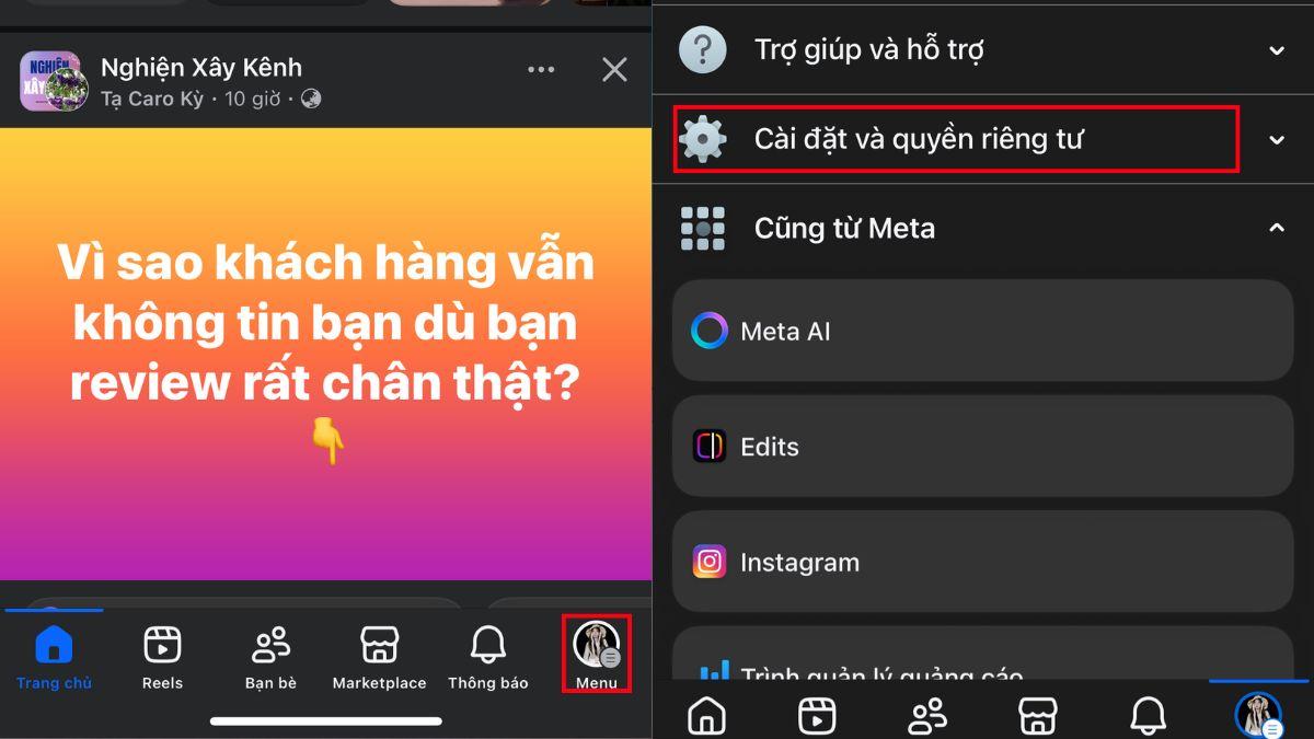 Cách lấy lại tin nhắn Messenger đã xóa trên iPhone - bước 1