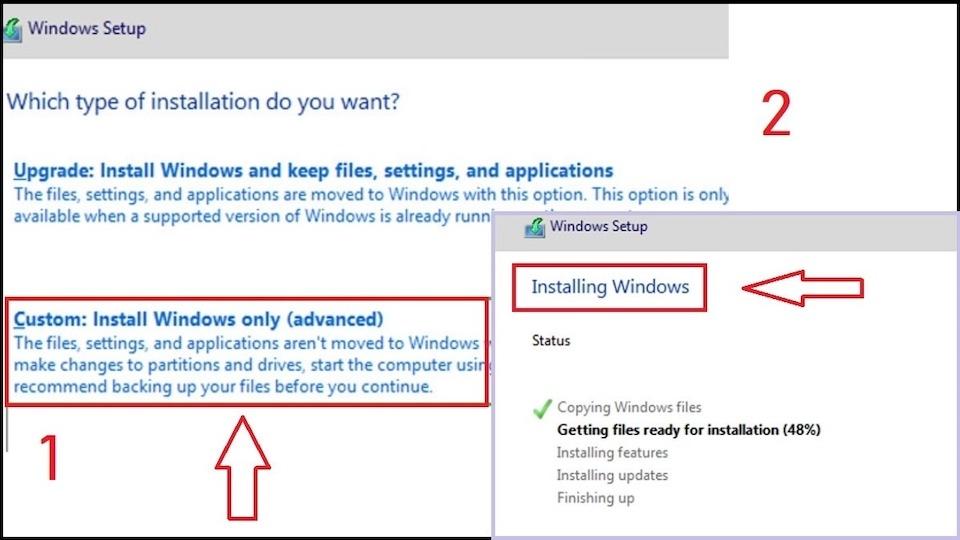 Bạn có thể chọn xóa toàn bộ dữ liệu trên ổ cứng hoặc giữ lại một phần
