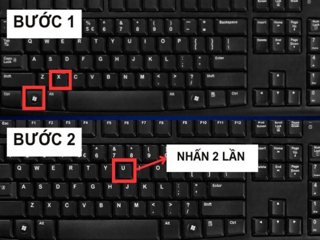 Cách tắt máy tính bằng bàn phím nhanh