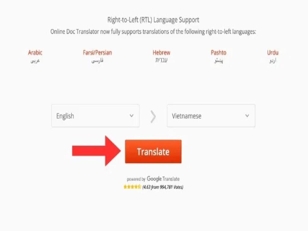 Cách dịch file PDF từ tiếng Anh sang Tiếng Việt bằng OnlineDocTranslator