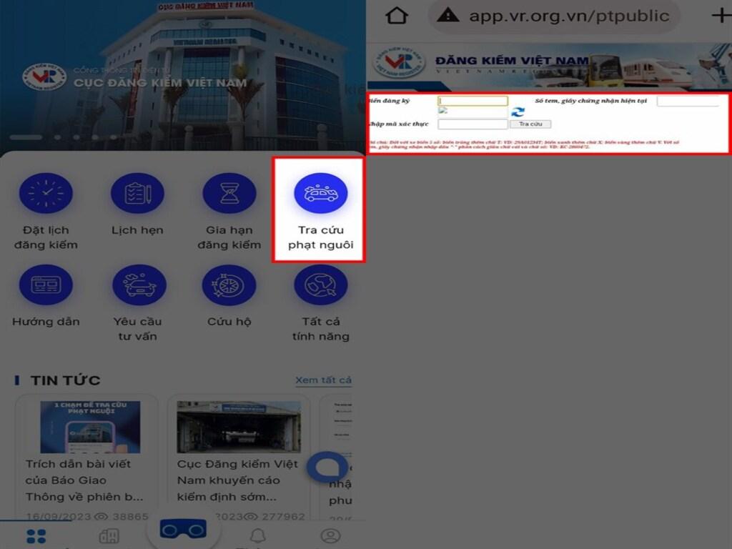 Hướng dẫn kiểm tra phạt nguội