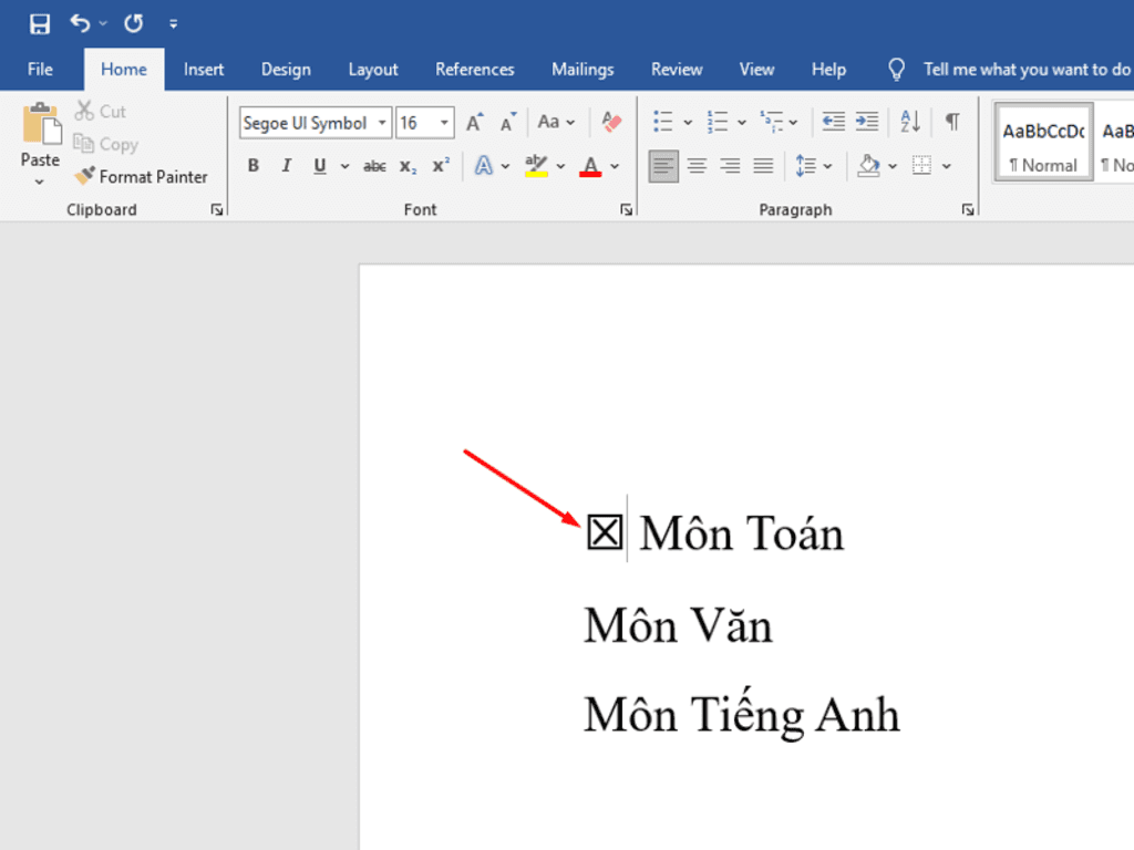 Một số lưu ý khi sử dụng tính năng thêm dấu tích trong Word