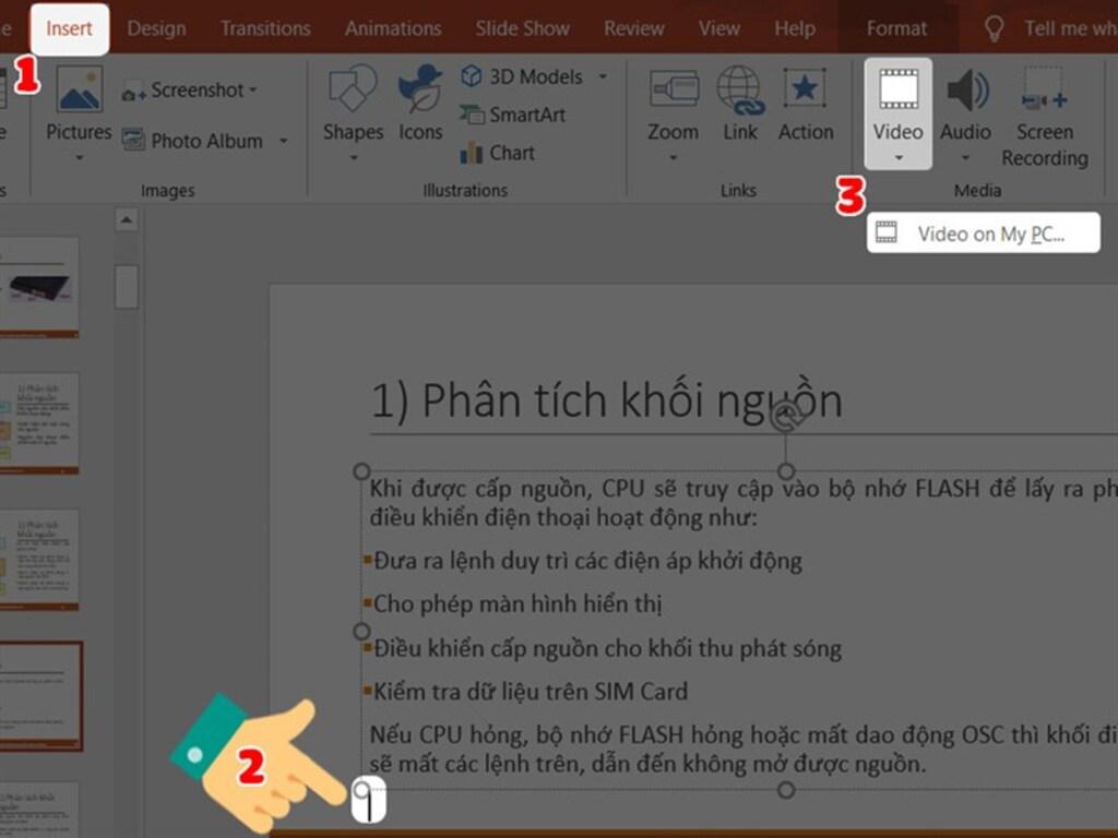Cách chèn video từ máy tính vào PowerPoint