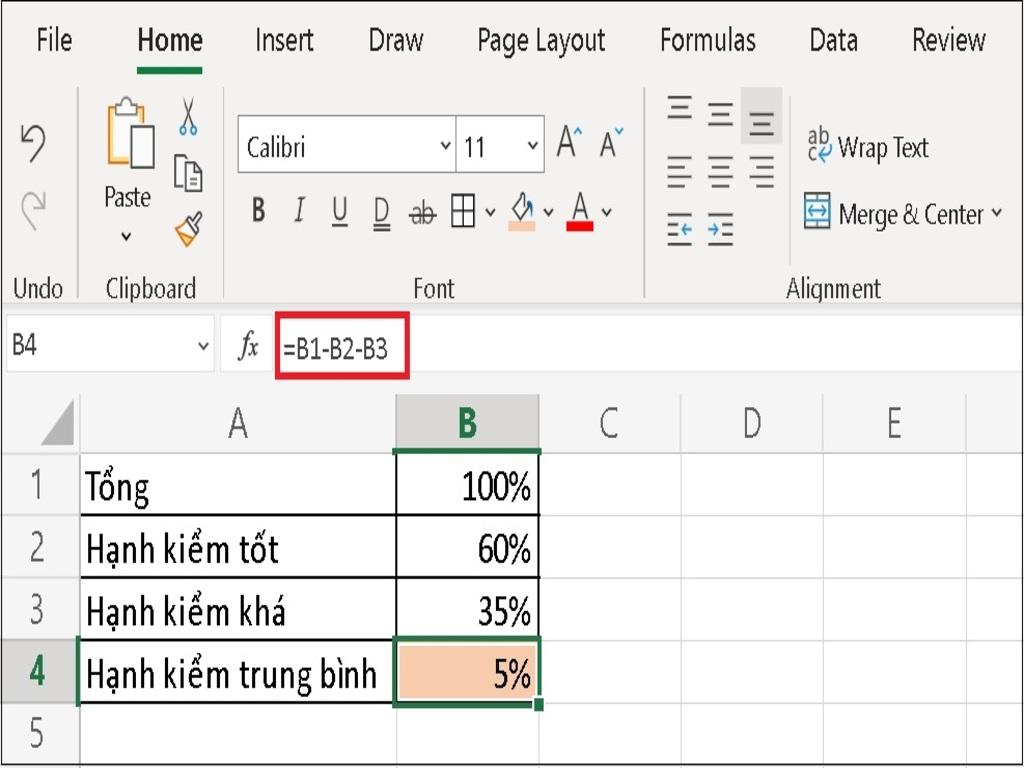 Cách sử dụng hàm trừ trong Excel
